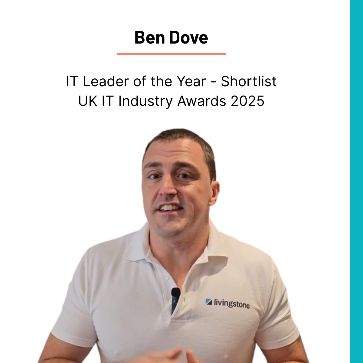 Ben Dove - short list UK IT industry awards